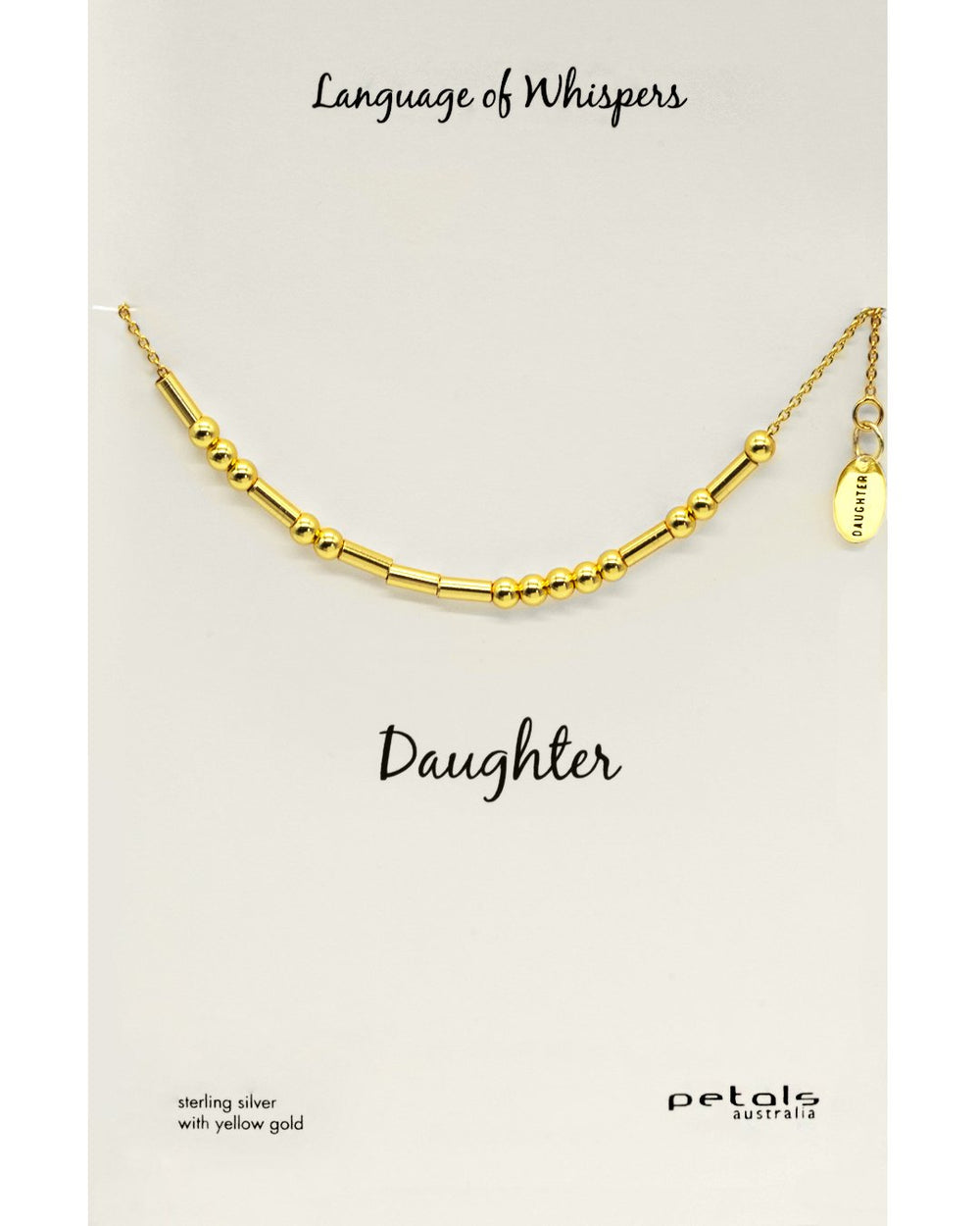 Daughter Morse Code Necklace | Gold
