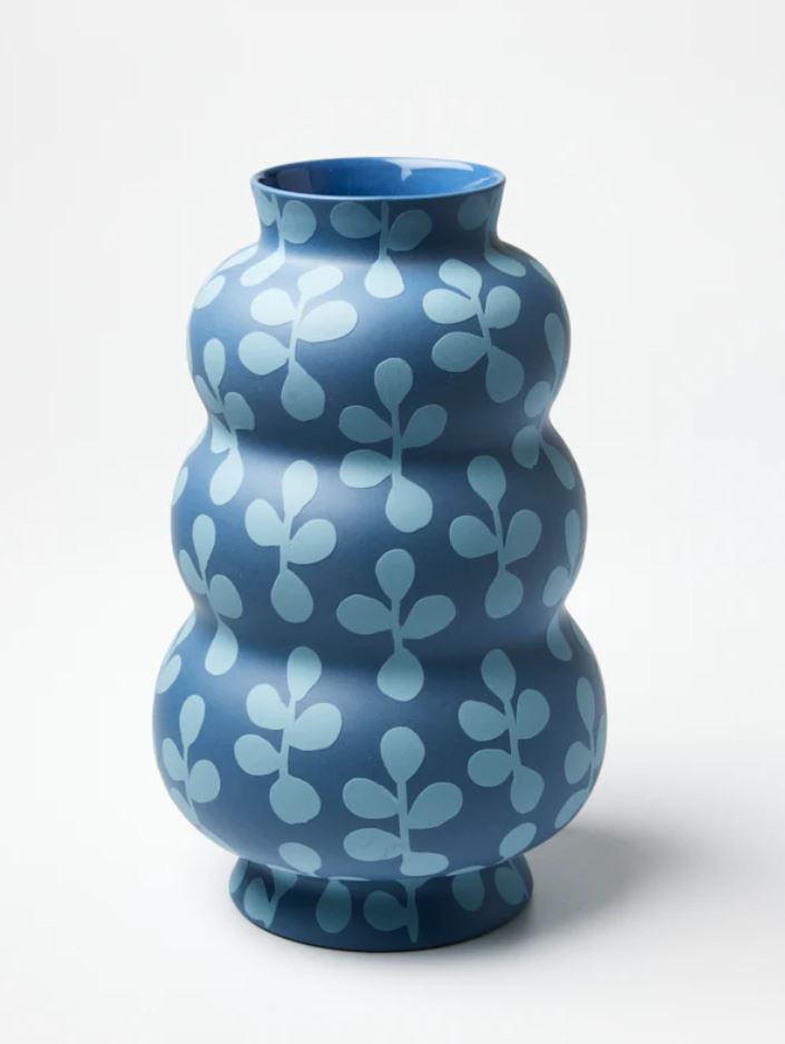 Happy Vase | Triple Clover Blue