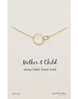 Mother & Child Necklace | Gold