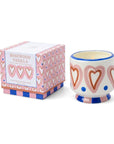 Adopo Ceramic Candle Hearts | Rosewood Vanilla