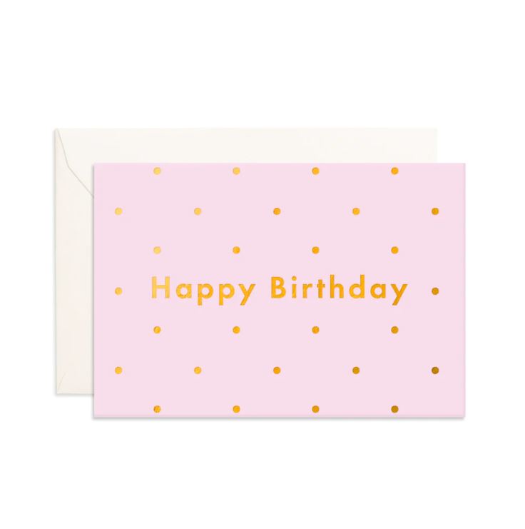 Birthday Lilac Dots | Mini Greeting Card