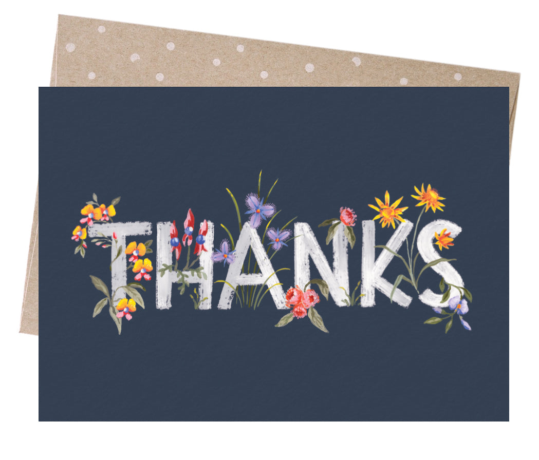 Thanks Native Flowers | Greeting Card