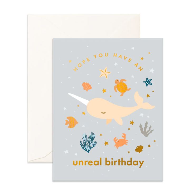 Birthday Narwhal | Greeting Card