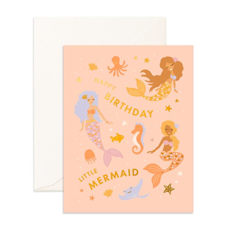 Birthday Little Mermaid | Greeting Card