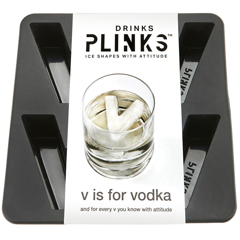 Vodka Ice Cube Tray - Letter V | Drinks Plinks