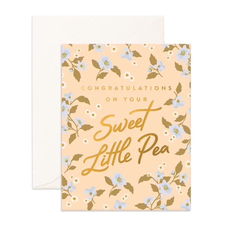 Sweet Pea Broderie | Greeting Card