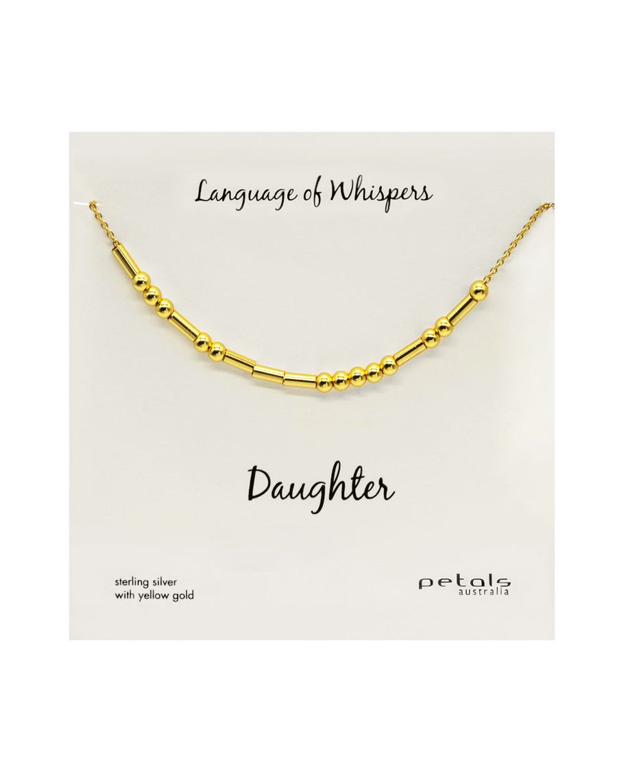 Daughter Morse Code Bracelet | Gold