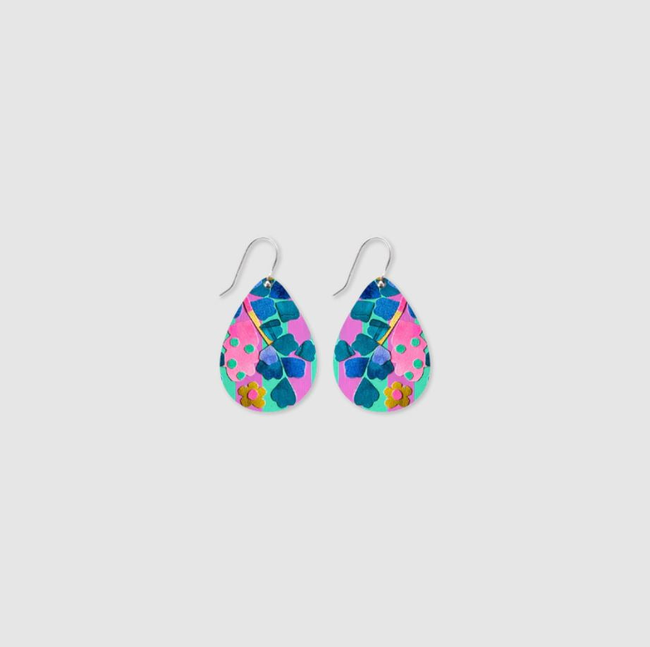 Laura Blythman Floral Scape Iconic Tear Drop Earrings