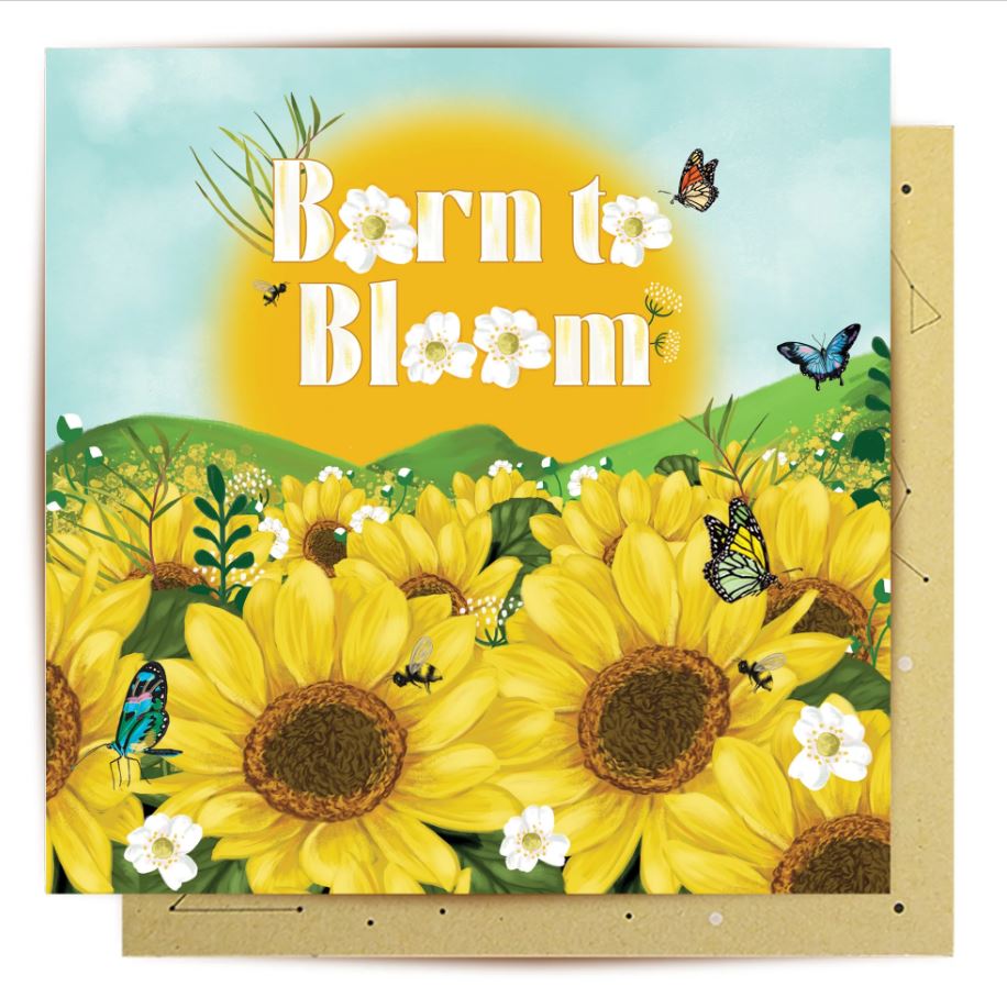 Born To Bloom Greeting Card