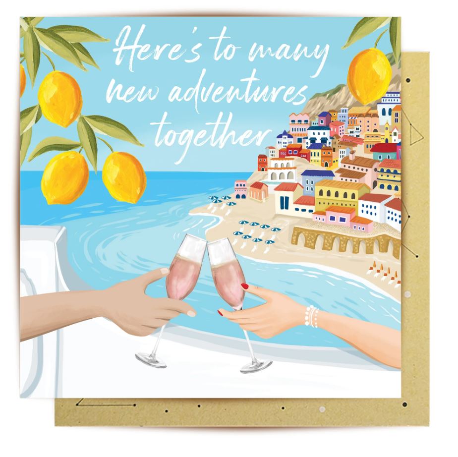 Cheers Positano Greeting Cards