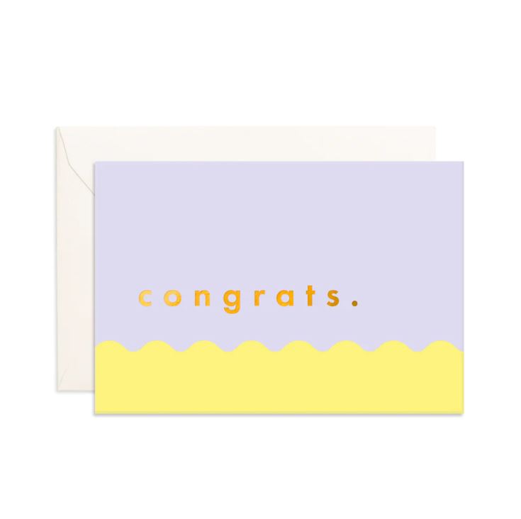 Congratulations Lilac Ripple | Mini Greeting Card