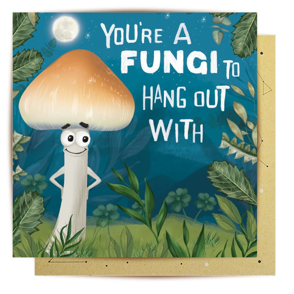 Fungi Guy Hangs Greeting Card
