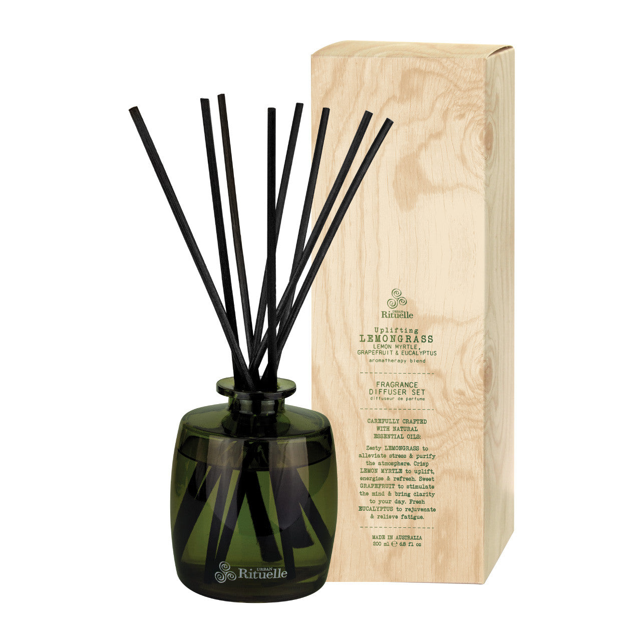 Fragrance Diffuser Set | 220ml | Lemongrass, Lemon Myrtle, Grapefruit &amp; Eucalyptus