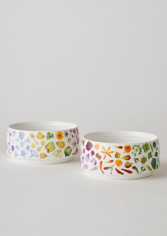 Sunny Day Stackable Bowls Two Set | Flower Rainbow