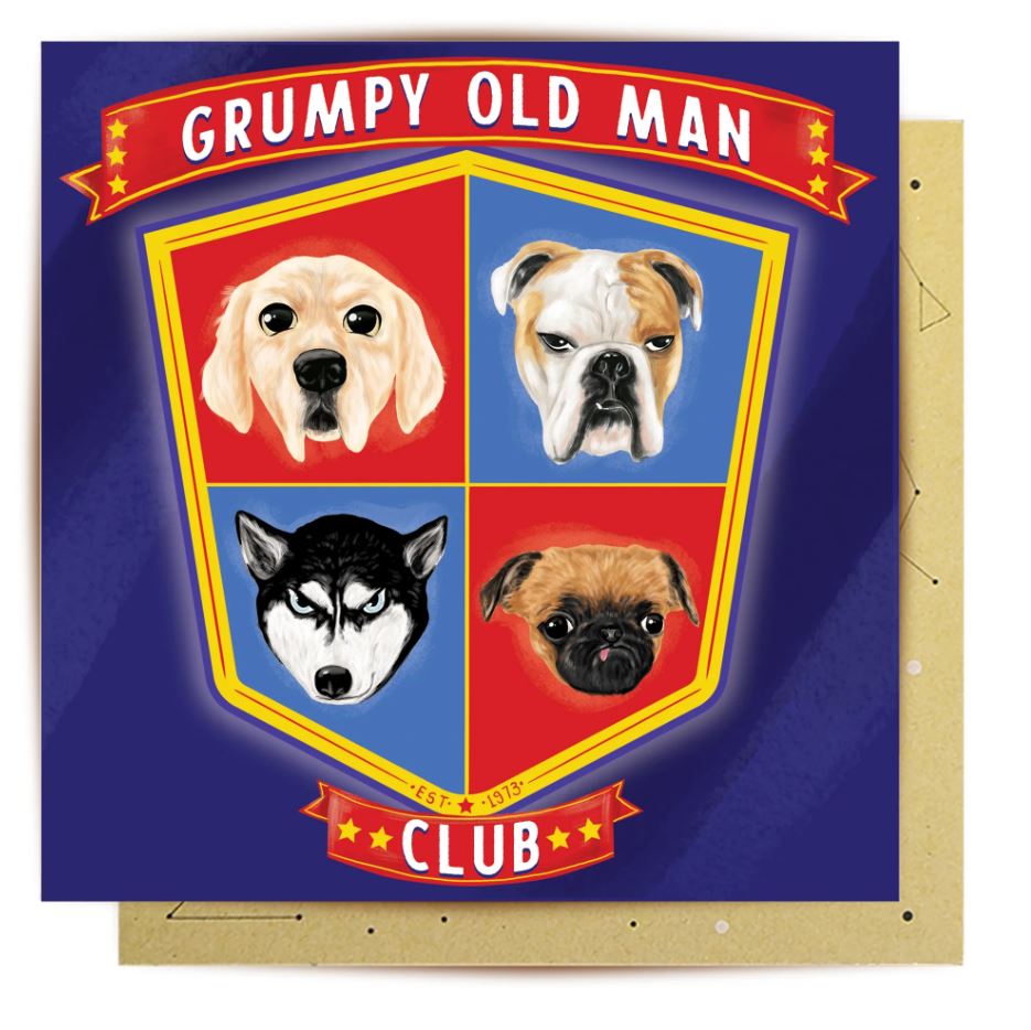 Grumpy Club Greeting Card