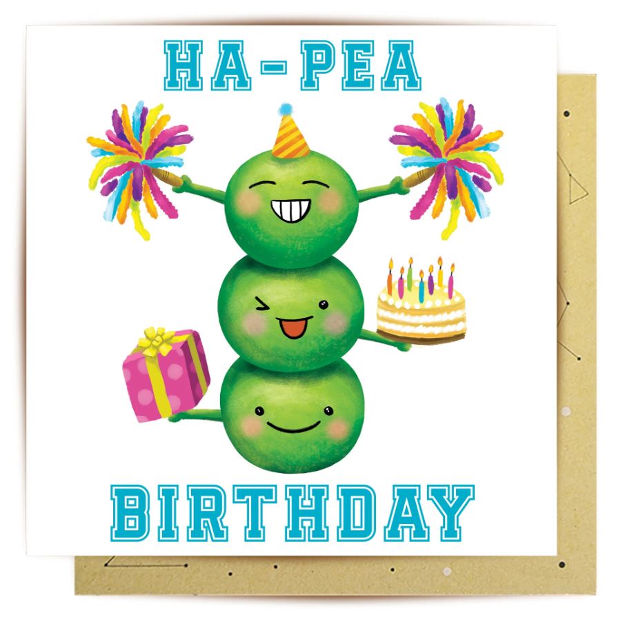 Ha-Pea Birthday Greeting Cards