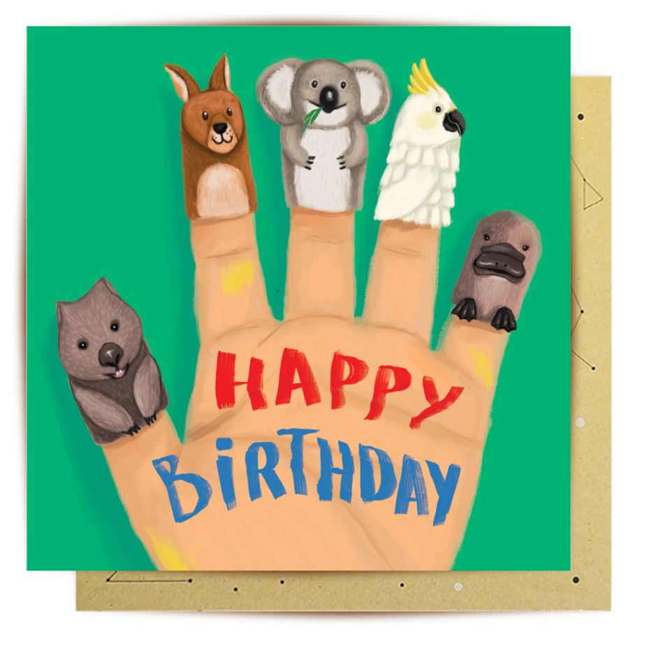 Aussie Puppets Greeting Card