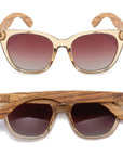 Lila Grace Champagne | Brown Gradient Lens Sunglasses