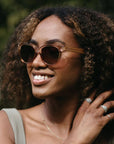 Lila Grace Champagne | Brown Gradient Lens Sunglasses