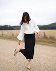 Riley Bias Linen Skirt