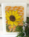 Mini Woodblock | Sunflower