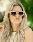 Zahra Nude | Brown Gradient Lens Sunglasses