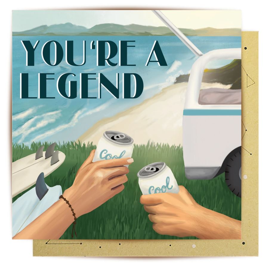 Surf Legend Greeting Cards