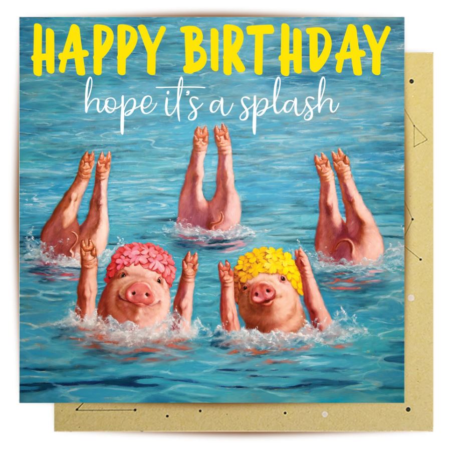 Synchronized Swimmers Greeting Cards
