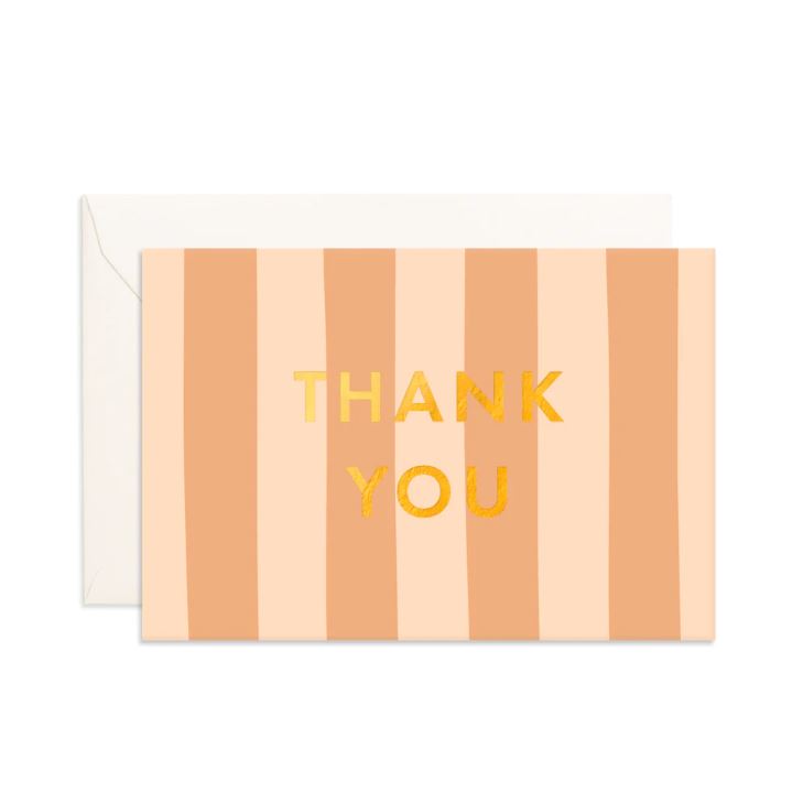 Thank You Corsica Stripe | Mini Greeting Card