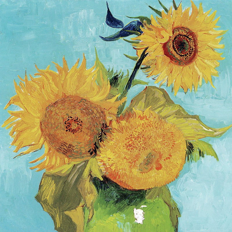 Van Gogh Sunflowers Layered Iconic Outline Hoop Earrings
