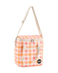 Watermelon Peach Check Mini Cooler