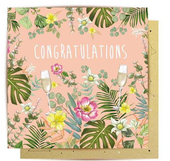 Floral Congratulations Greeting Card