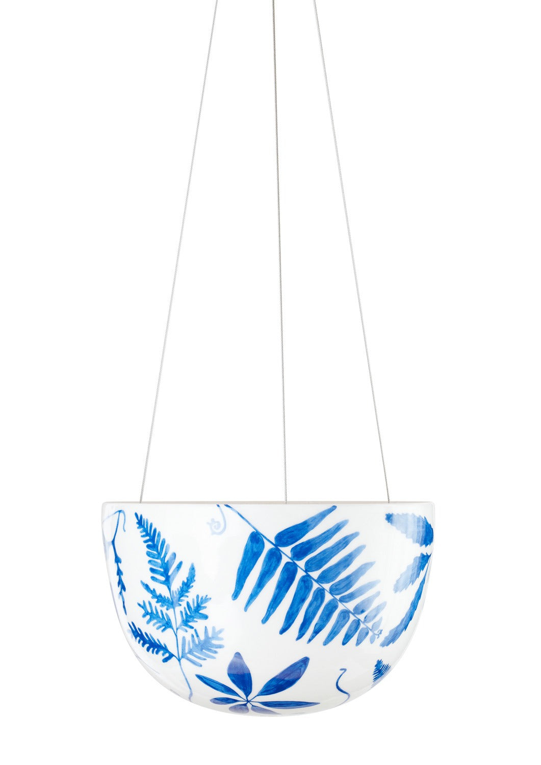 Decorative Hanging Planter | Blue Botanical