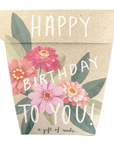 Gift Of Seeds Card │Happy Birthday Zinnia