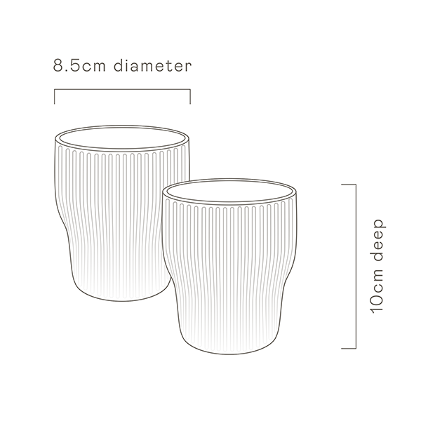 Pigment Latte Cups Two Set | Ash