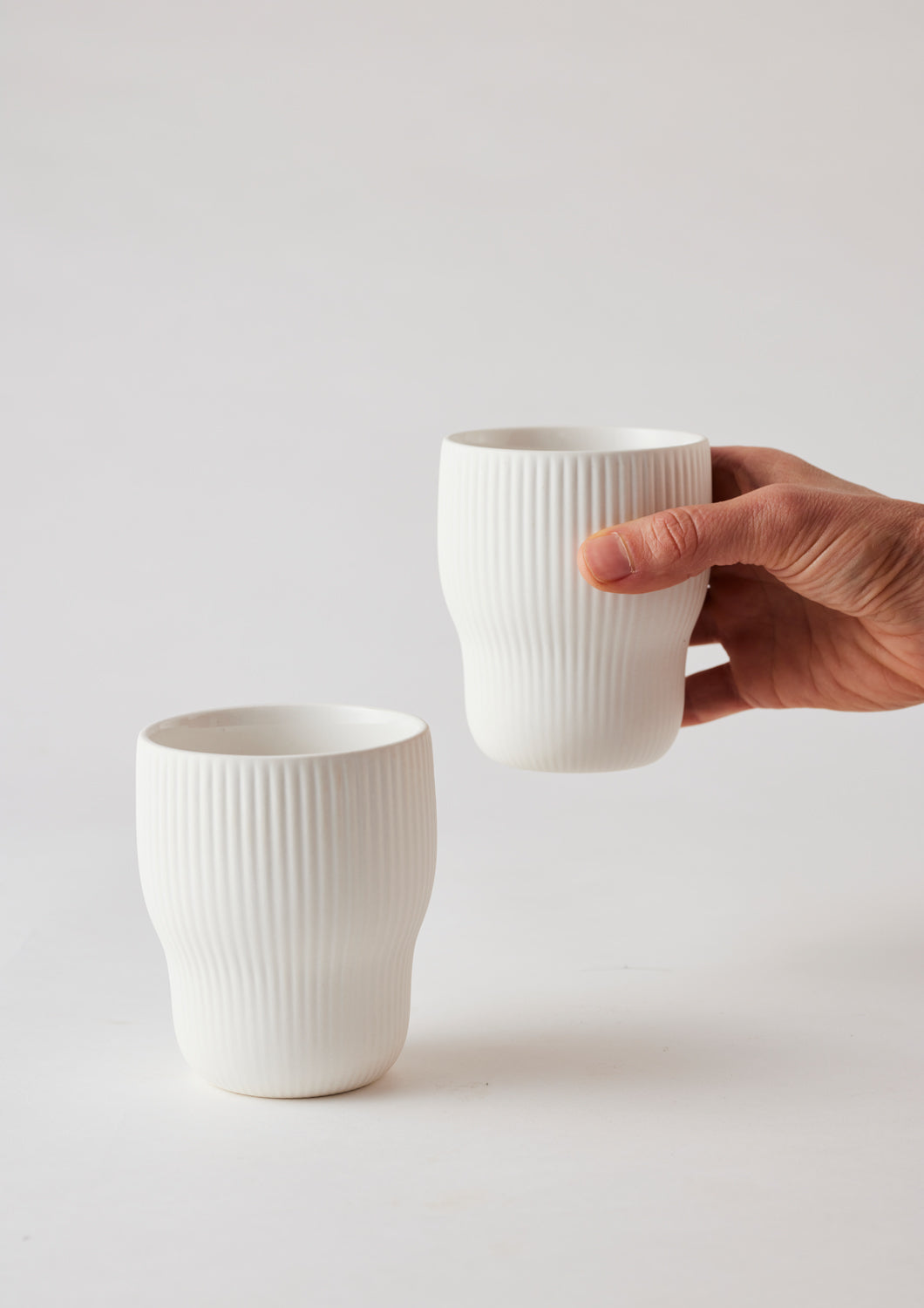 Pigment Latte Cups Two Set | Snow