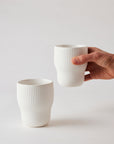 Pigment Latte Cups Two Set | Snow