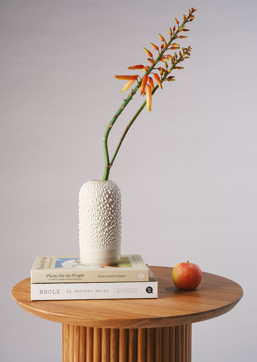 White Water Bead Bud Vase │ Short or Tall