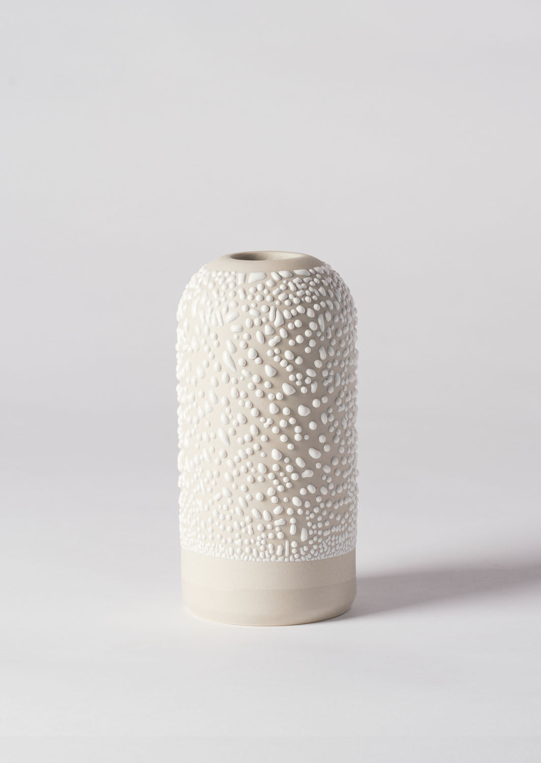 White Water Bead Bud Vase │ Short or Tall