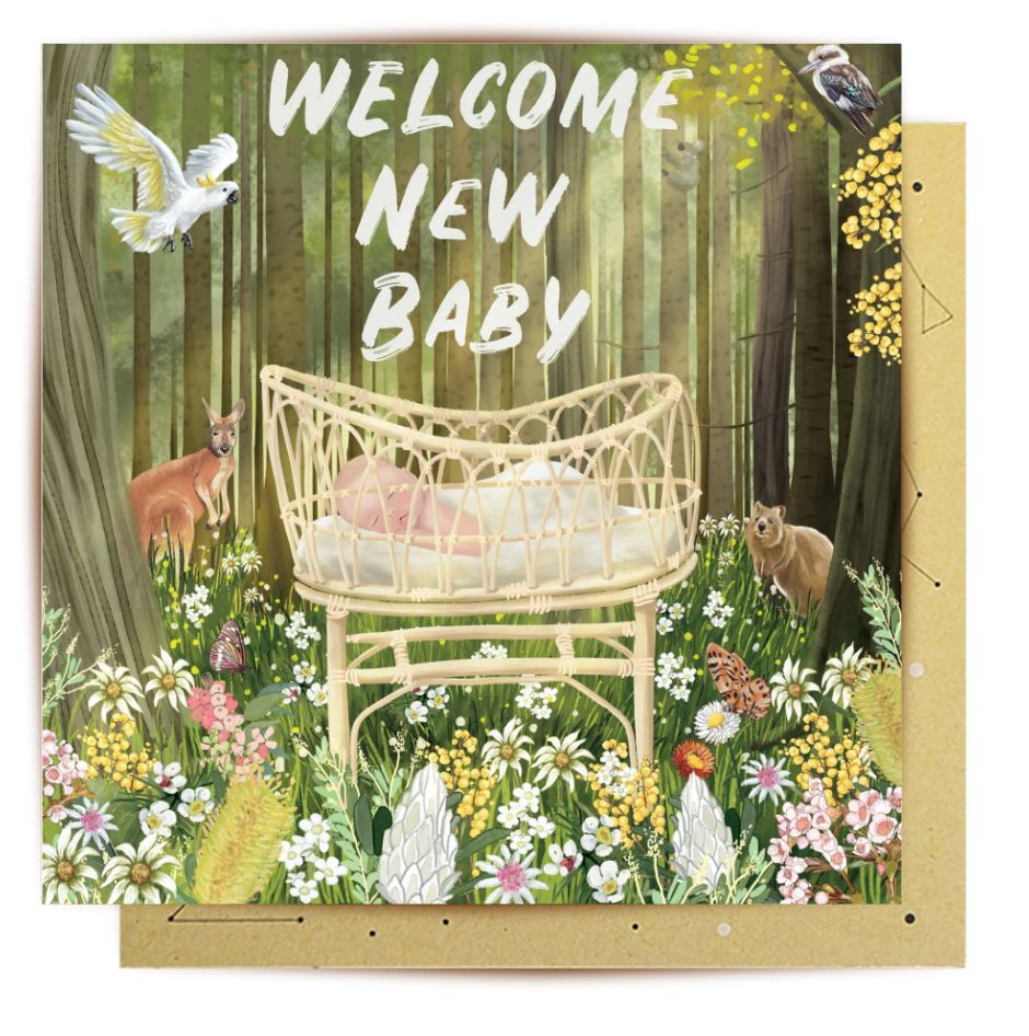 Cane Cot Greeting Card