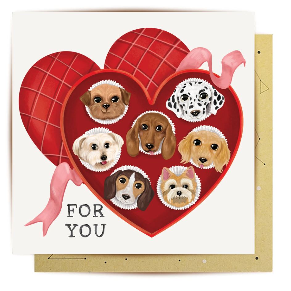 Chocolate Dogs Greeting Card